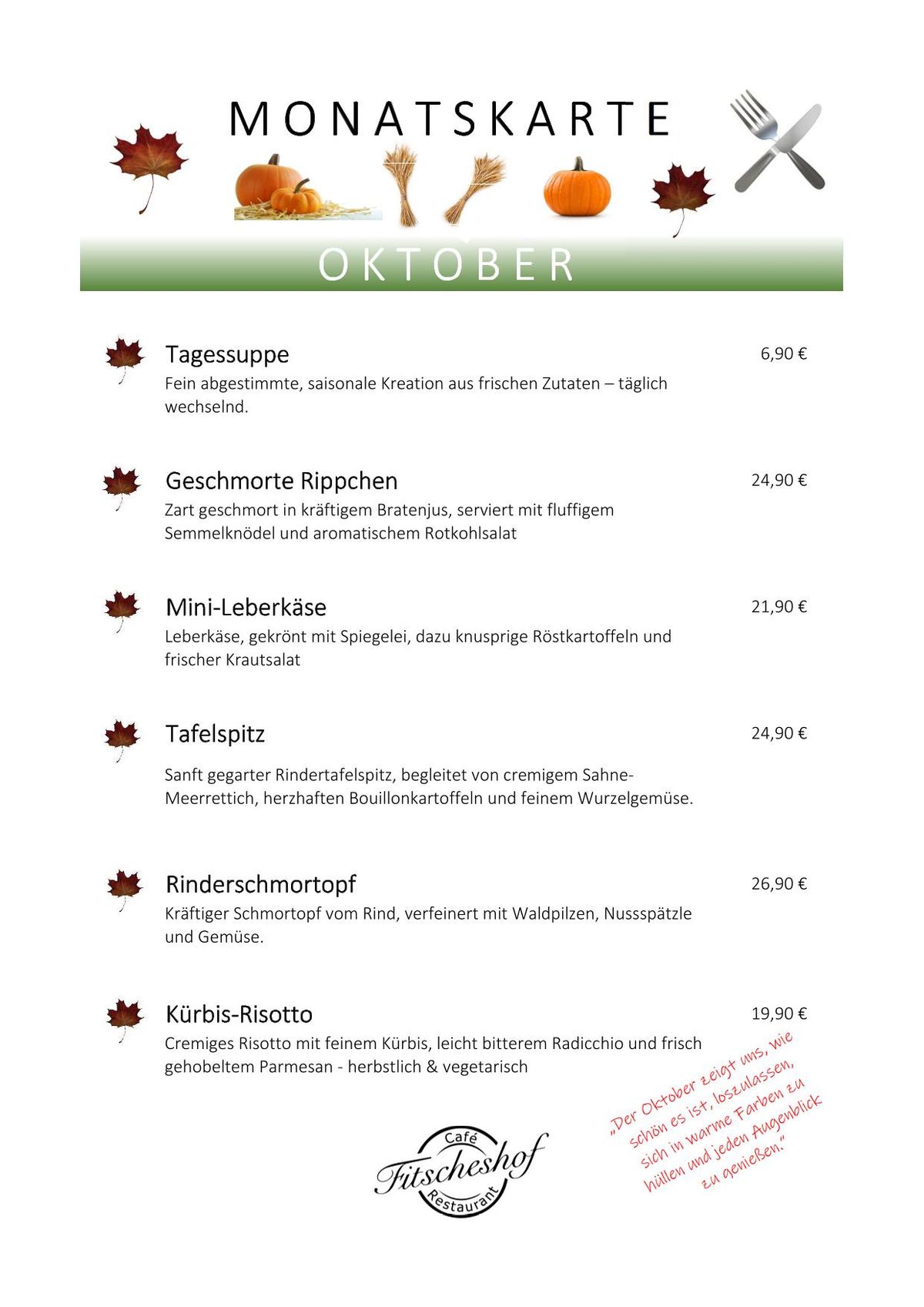 Monatskarte Oktober 2025